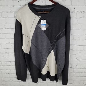 TRICOTS ST RAPHAEL | argyle crewneck long sleeve sweater